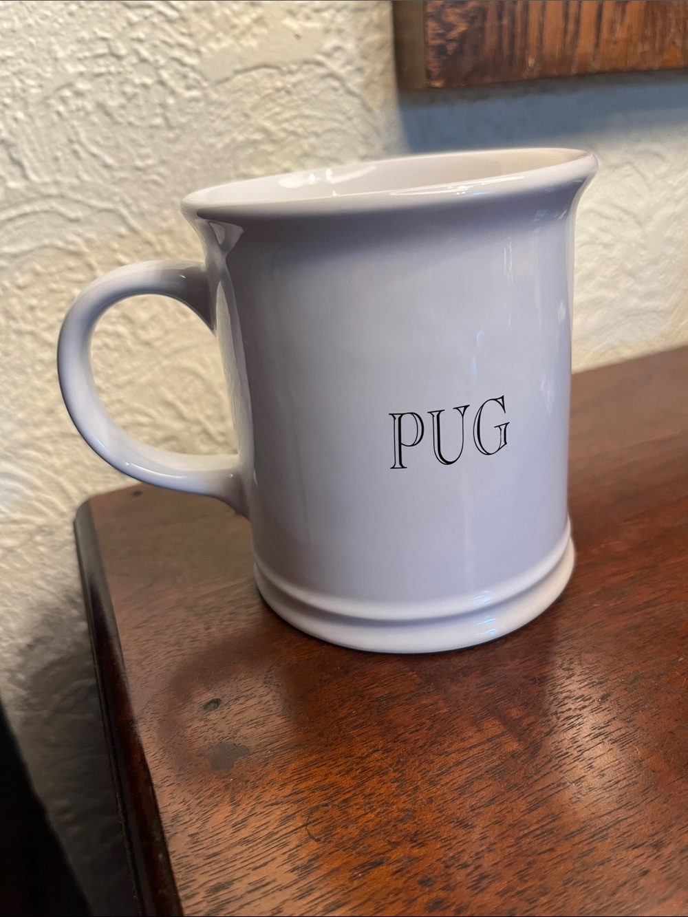 White Pug Ceramic Coffee Mug - Cute Dog Print - Picture 4 of 5